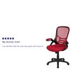 Flash Furniture Office Chair, Mesh, Red HL-0016-1-BK-RED-GG